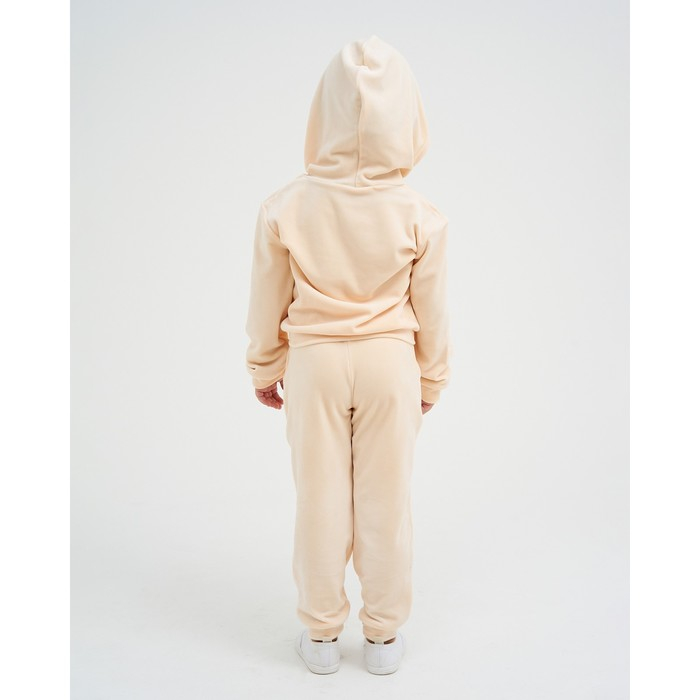 Костюм детский (толстовка, брюки) KAFTAN "Basic line" р.34 (122-128), молочный