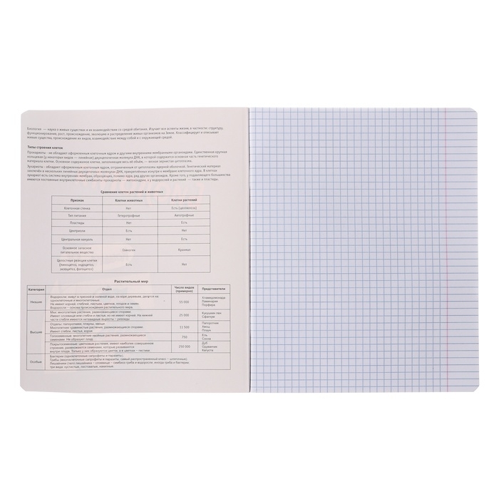 Тетрадь предметная "Пёс и Кот" 48 листов в клетку "Биология", обложка мелованный картон, металлизированная краска, ВД-лак, блок офсет