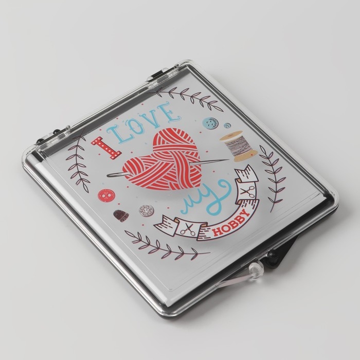 Игольница магнитная &laquo;Hobby&raquo;, с иглами, 7 &times; 8 см, цвет чёрный