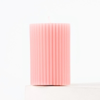 Ароматическая свеча столбик &laquo;Счастье и вдохновение&raquo;, аромат роза, 7,5 х 5 см.