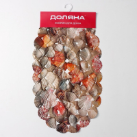 Коврик противоскользящий в ванну на присосках Доляна «Ракушки», 35×65 см Коврик противоскользящий в ванну на присосках Доляна «Ракушки», 35×65 см