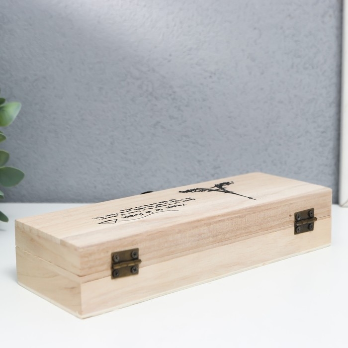 Шкатулка дерево под роспись Шкатулка дерево под роспись "Эйфелева башня" 3,5х19,2х7,2 см