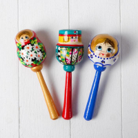 Трещотка "Маракас деревянный" МИКС, длина &mdash; 20 см