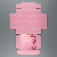 Коробка подарочная складная, упаковка, &laquo;With love&raquo;, 16.5 х 16,5 х 5 см