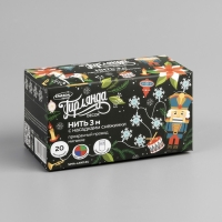 Гирлянда «Нить» 3 м с насадками «Снежинки большие», IP20, прозрачная нить, 20 LED, свечение мульти (RG/RB), мигание, USB Гирлянда «Нить» 3 м с насадками «Снежинки большие», IP20, прозрачная нить, 20 LED, свечение мульти (RG/RB), мигание, USB