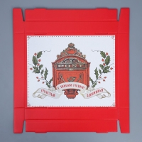 Коробка подарочная новогодняя складная &laquo;Ретро&raquo;, 31,2 х 25,6 х 16,1 см, Новый год