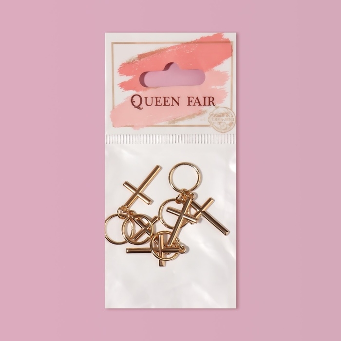 Пирсинг для волос «Крест», 3,7 × 1,3 см, 5 шт, цвет золотистый Пирсинг для волос «Крест», 3,7 × 1,3 см, 5 шт, цвет золотистый