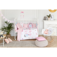 Постельное бельё детское Крошка Я "Flower dance", 112х147 см, 60х120+20 см, 40х60 см, 100% хлопок Постельное бельё детское Крошка Я "Flower dance", 112х147 см, 60х120+20 см, 40х60 см, 100% хлопок