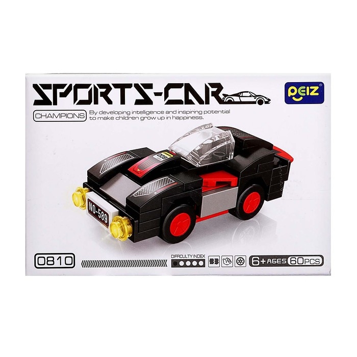 Конструктор Гонка «Спорткар», 60 деталей Конструктор Гонка «Спорткар», 60 деталей