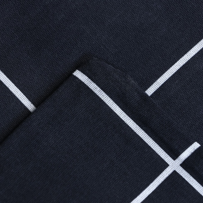 Постельное бельё Этель евро "Клетка" цвет чёрный 200х215, 220х240, 50х70-2 шт, бязь, 125 г/м2