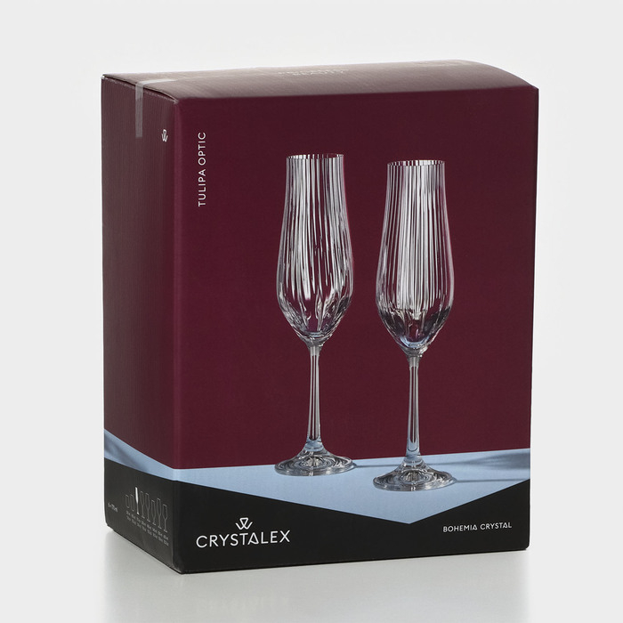 Набор бокалов для шампанского Bohemia Crystal &laquo;Тулипа&raquo;, 170 мл, 6 шт