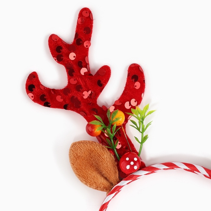 Карнавальный ободок новогодний &laquo;Рожки с ушками&raquo;