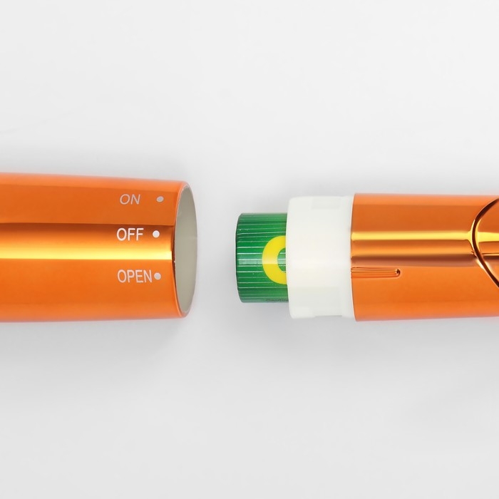 Массажёр для лица, 3,4 × 15 см, две насадки, цвет медный Массажёр для лица, 3,4 × 15 см, две насадки, цвет медный