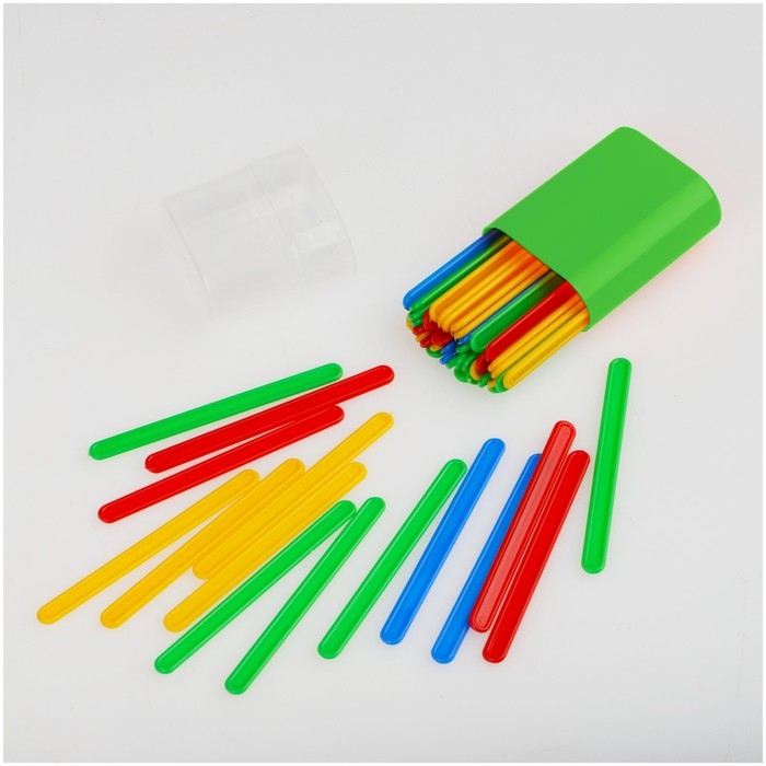 Счетные палочки Стамм, 50 штук в пенале, микс Счетные палочки Стамм, 50 штук в пенале, микс