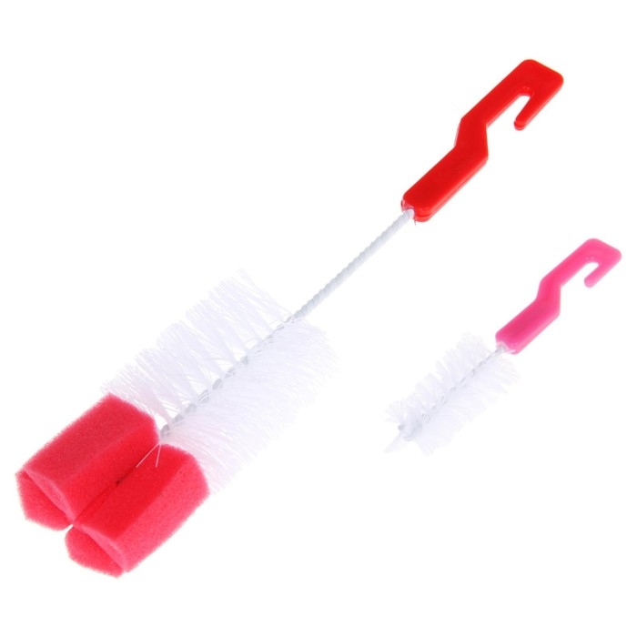 Набор ёршиков для посуды Доляна, 2 шт: 25×6 см, 12×2 см, цвет МИКС Набор ёршиков для посуды Доляна, 2 шт: 25×6 см, 12×2 см, цвет МИКС