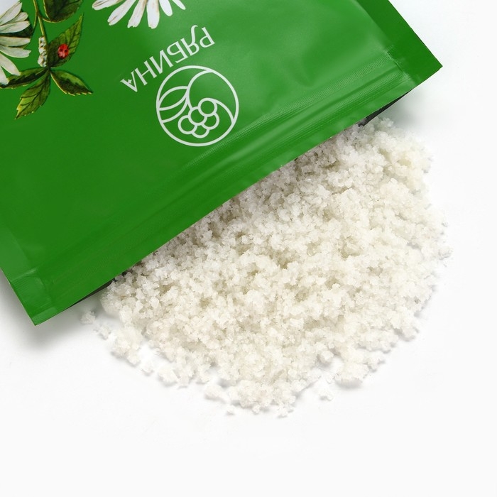 Cкраб для тела, соляной с экстрактом ромашки и крапивы, 250 г, РЯБИНА