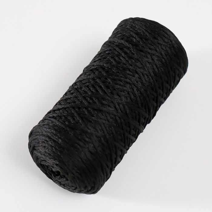 Шнур для вязания 100% полиэфир 1мм 200м/75&plusmn;10гр (13-черный)