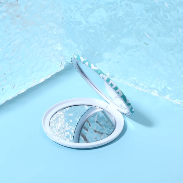 Зеркало складное (2) б/увел ГЕОМЕТРИЯ d7.5см пластик/бумага ромб пакет QF