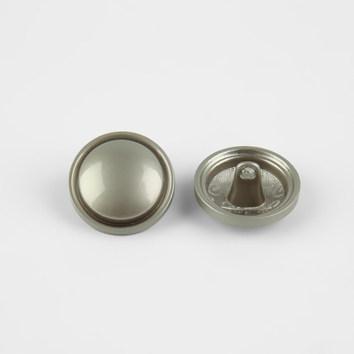 Набор металлических пуговиц на ножке, d = 18 мм, 4 шт, матовые, цвет серебряный Набор металлических пуговиц на ножке, d = 18 мм, 4 шт, матовые, цвет серебряный