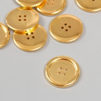 Пуговицы пластик 4 прокола "Золотая" 3х3 см набор 10 шт Пуговицы пластик 4 прокола "Золотая" 3х3 см набор 10 шт