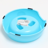 Миска пластиковая медленное кормление18 х 18,5 х 5,5 см, голубая Миска пластиковая медленное кормление18 х 18,5 х 5,5 см, голубая