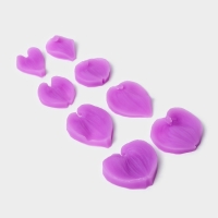 Набор молдов &laquo;Листья&raquo;, силикон, 4 пары, цвет МИКС