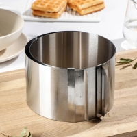 Форма для выкладки и выпечки с регулировкой размера Доляна, 16-30 см, h=10 см, цвет серебристый Форма для выкладки и выпечки с регулировкой размера Доляна, 16-30 см, h=10 см, цвет серебристый