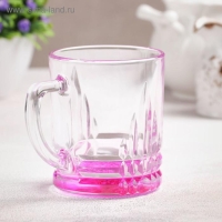 Кружка стеклянная &laquo;Джем&raquo;, 280 мл, цвет розовый