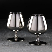 Набор стеклянных бокалов для коньяка «Сияющий графит», 400 мл, 2 шт Набор стеклянных бокалов для коньяка «Сияющий графит», 400 мл, 2 шт