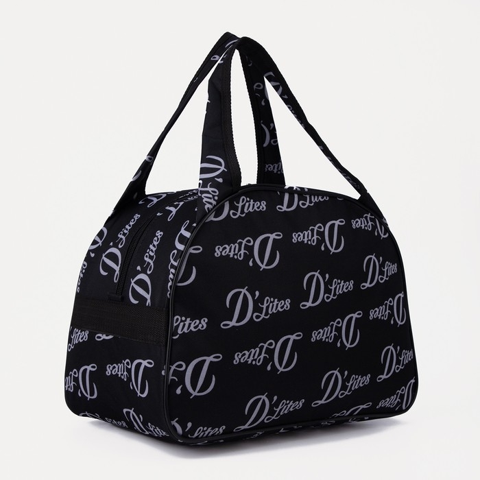 Сумка дорожная женская на молнии, держатель для чемодана, цвет чёрный Сумка дорожная женская на молнии, держатель для чемодана, цвет чёрный