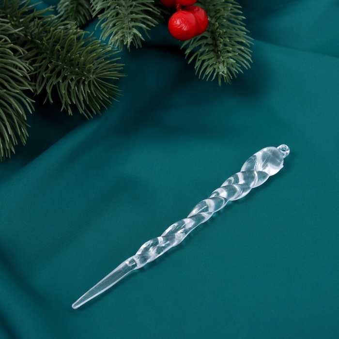 Ёлочные игрушки «Сосулька люкс» (набор 12 шт) узор, 13 см Ёлочные игрушки «Сосулька люкс» (набор 12 шт) узор, 13 см