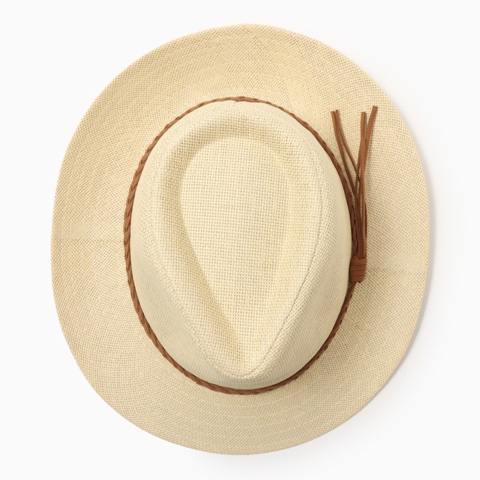 Шляпа мужская MINAKU, цвет бежевый, р-р 58 Шляпа мужская MINAKU, цвет бежевый, р-р 58