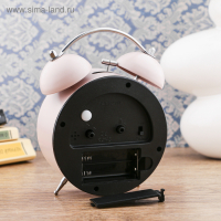 Будильник детский часы настольные "Квигли", с подсветкой, бесшумные, 16 х 11 см, розовый Будильник детский часы настольные "Квигли", с подсветкой, бесшумные, 16 х 11 см, розовый