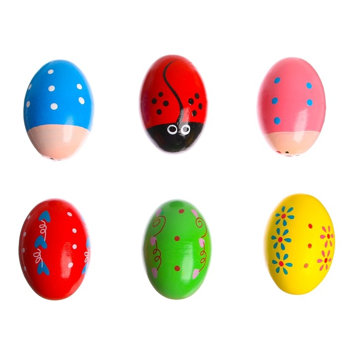Маракас «Яйцо» 4,5×4,5×7 см МИКС Маракас «Яйцо» 4,5×4,5×7 см МИКС