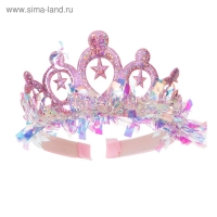 Корона на ободке «Принцесса», с мишурой Корона на ободке «Принцесса», с мишурой