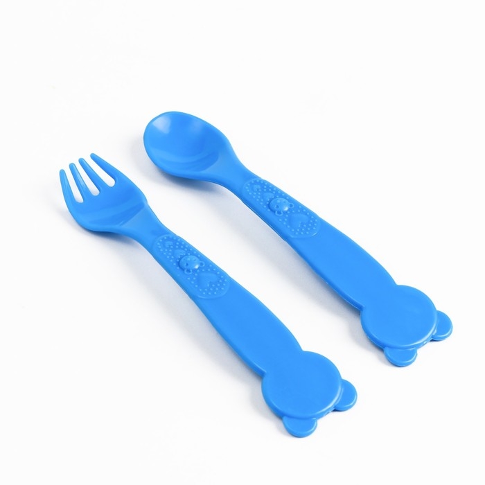 Набор детской посуды &laquo;Транспорт Бип-Бип&raquo;, тарелка на присоске 250мл, вилка, ложка