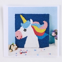 Аппликация помпошками &laquo;Единорог&raquo;, размер &mdash; 20 &times; 20 см, клей 30 мл