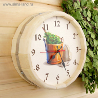 Часы банные бочонок "Добропаровъ. Банные штучки" Часы банные бочонок "Добропаровъ. Банные штучки"