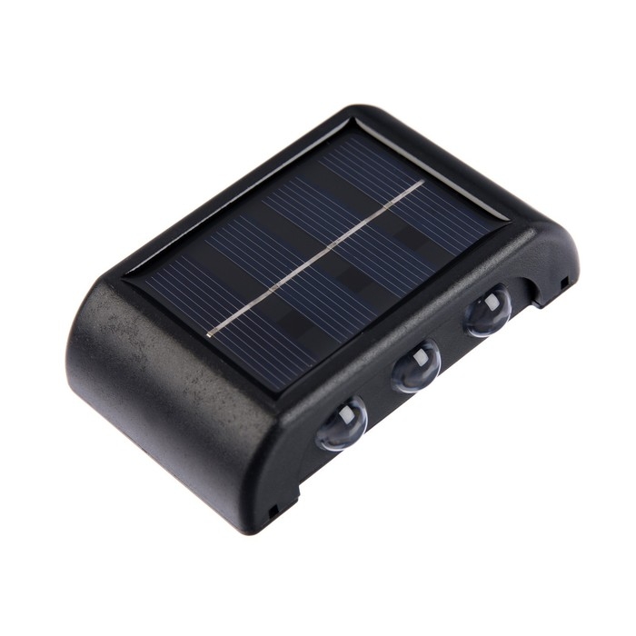 Садовый светильник на солнечной батарее &laquo;Настенный&raquo;, 8.9 &times; 5.7 &times; 2 см, 6 LED, свечение тёплое белое