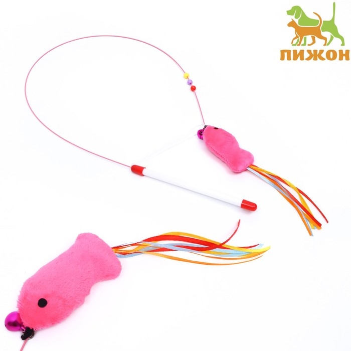 Дразнилка-удочка Дразнилка-удочка "Рыбка", со стальной проволокой, 110 см