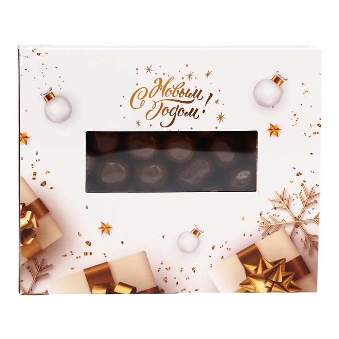 Шоколадное драже "Зефир в молочном шоколаде" Золотой Новый Год, 100 г
