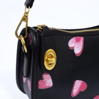 Сумка-багет на молнии, цвет чёрный