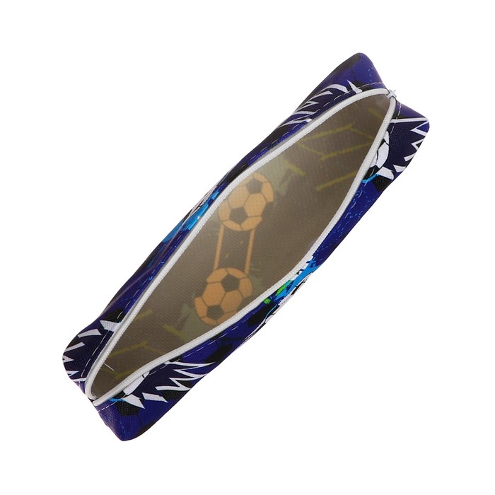 Пенал школьный на молнии Пенал школьный на молнии "Футбол" Calligrata, синий