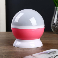 Ночник-проектор "Звёздное небо", вращение, (4ААА или USB) розовый 12*10 см RISALUX