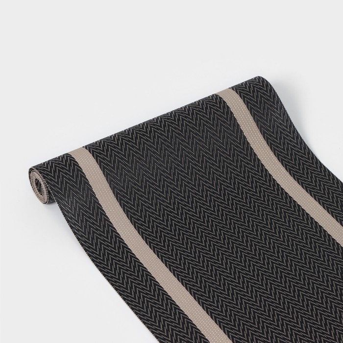 Дорожка на стол Magistro &laquo;Рона&raquo;, 30&times;150 см, цвет чёрный