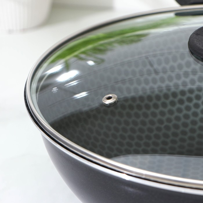Казан Forever, 3,5 л, d=28 см, две съёмные ручки, стеклянная крышка, антипригарное покрытие, цвет чёрный Казан Forever, 3,5 л, d=28 см, две съёмные ручки, стеклянная крышка, антипригарное покрытие, цвет чёрный