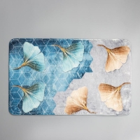 Коврик для ванной Доляна &laquo;Листья&raquo;, 50&times;80 см, микрофибра