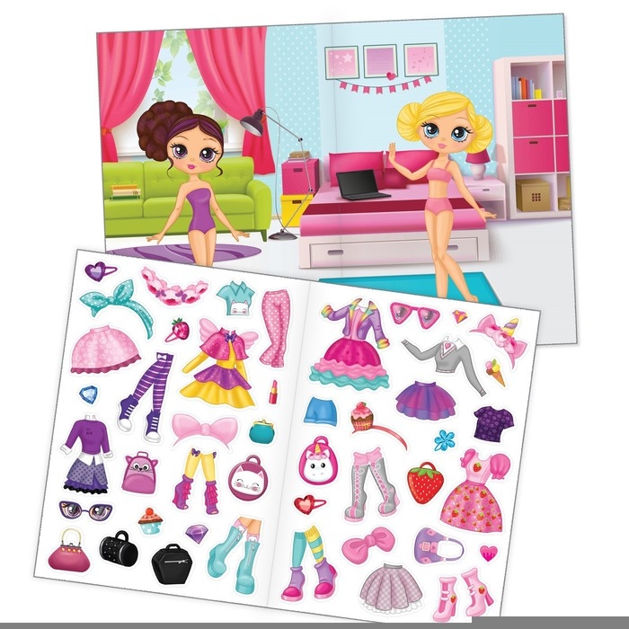 Наклейки многоразовые &laquo;Одень куколку&raquo;, формат А4, 45 наклеек