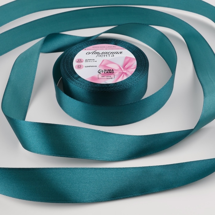 Лента атласная, 25 мм × 23 ± 1 м, цвет мурена №62 Лента атласная, 25 мм × 23 ± 1 м, цвет мурена №62