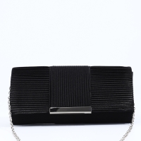 Сумка-клатч на магните, длинная цепь, цвет чёрный Сумка-клатч на магните, длинная цепь, цвет чёрный